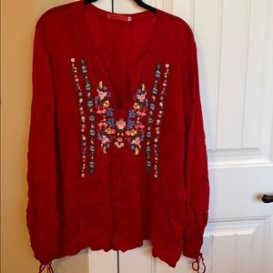 Johnny Was Red blouse